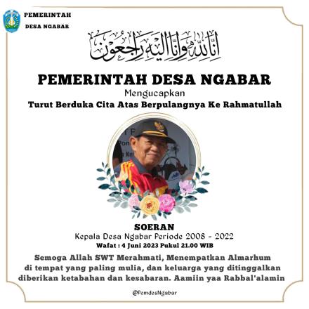 Kepala Desa Ngabar periode 2008 - 2014 & Periode 2016 - 2022 Meninggal Dunia